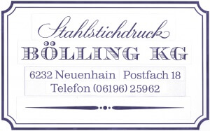 Logo Stahlstichdruck Bölling KG 1964